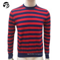 Autumn Winter Crew Neck knitted Pullover SUPIMA COTTON Stripe Men Sweater knitwear mens sweaters 2019